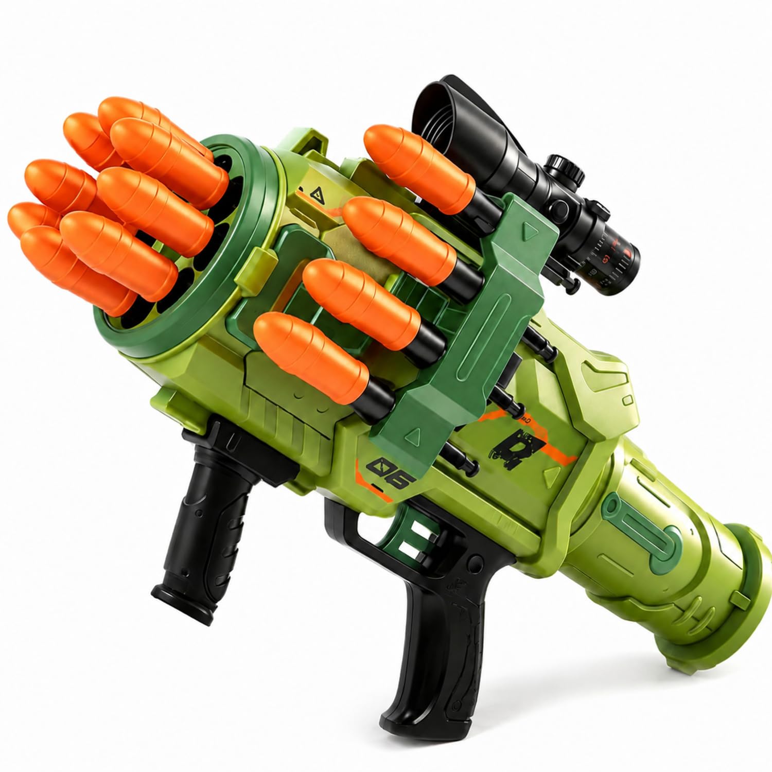 Toy Gun Toy Foam Blasters - New 2026 Jumbo Rocket Gun, Toy Rocket Artillery Launcher RPG Gun with 16 Foam Rockets Bullets, Outdoor Shooting Games Toy Guns for Kids 6-12 Year Birthday Xmas Gifts