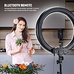 NEEWER 18"/45cm Ring Light Kit [New Version], 55W 5600K Dimmable LED Ringlight with Tripod Stand Phone Holder for iPhone Selfie Makeup Lash Tattoo Studio Photo Video Recording Studio Lighting, RL-18