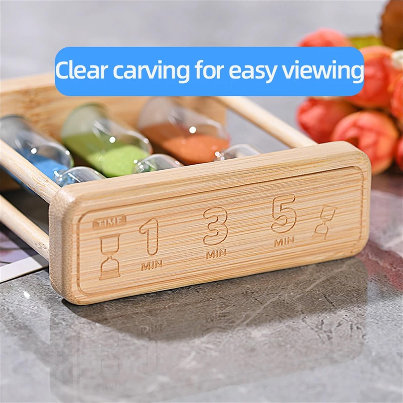 Reloj de Arena de Madera con combinación de 1/3/5 Minutos. Reloj Creativo para cepillarse los Dientes y Preparar té. Regalo Artesanal. Decoración.