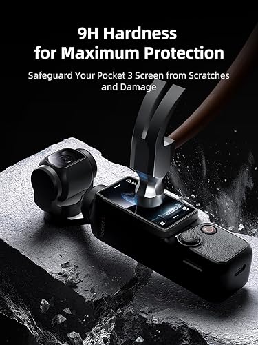Miniatura 2 de llano Protector de pantalla Osmo Pocket 3 para DJI Osmo Pocket 3, accesorios Osmo Pocket 3, vidrio templado 9H, ultra transparente, antiarañazos,