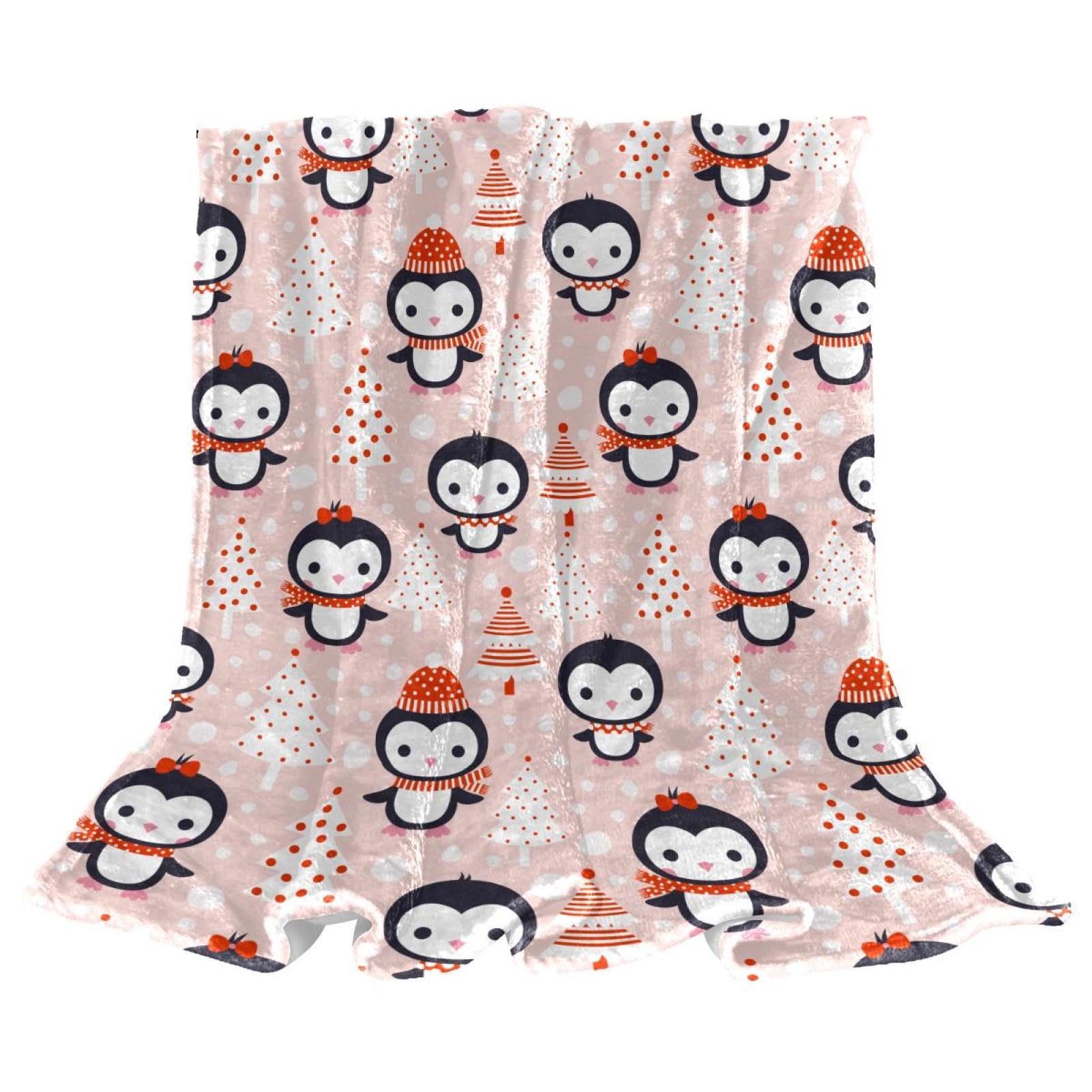 Couverture polaire pingouin rose : l'idée cadeau idéale pour réchauffer la chambre
