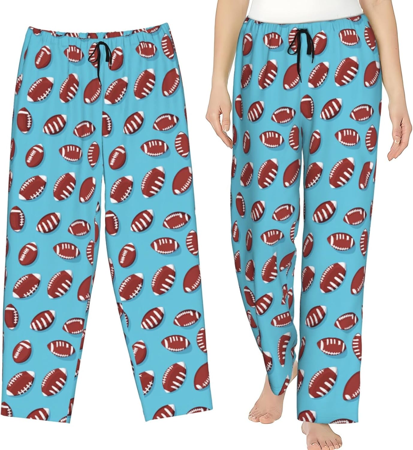 Women Comfy Pajama Pants Stretch Sleepwear Lounge Pants With Pockets & Drawstring - Image 2