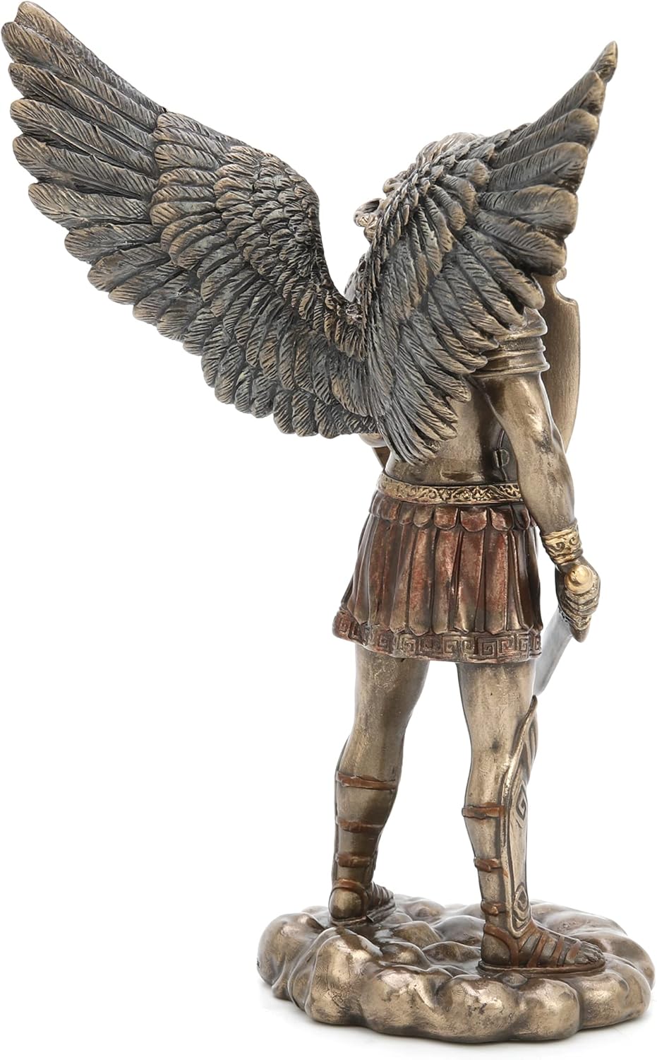 Veronese Design 7 3/4" Archangel Saint Michael Sword and Shield Resin Sculpture Cast Bronze Finish - Image 6
