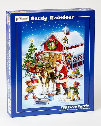 Miniatura 3 de Vermont Christmas Company Ready Reindeer - Rompecabezas de 550 piezas