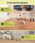 Xeuch Interactive Toy Ball for Small and Medium Dogs, Automatic Rolling with Voice Recording & 7 LED Light Modes, Motion-Activated Moving & Rotating, Smart & Safe Design to Keep Your Pup Busy(Gray)