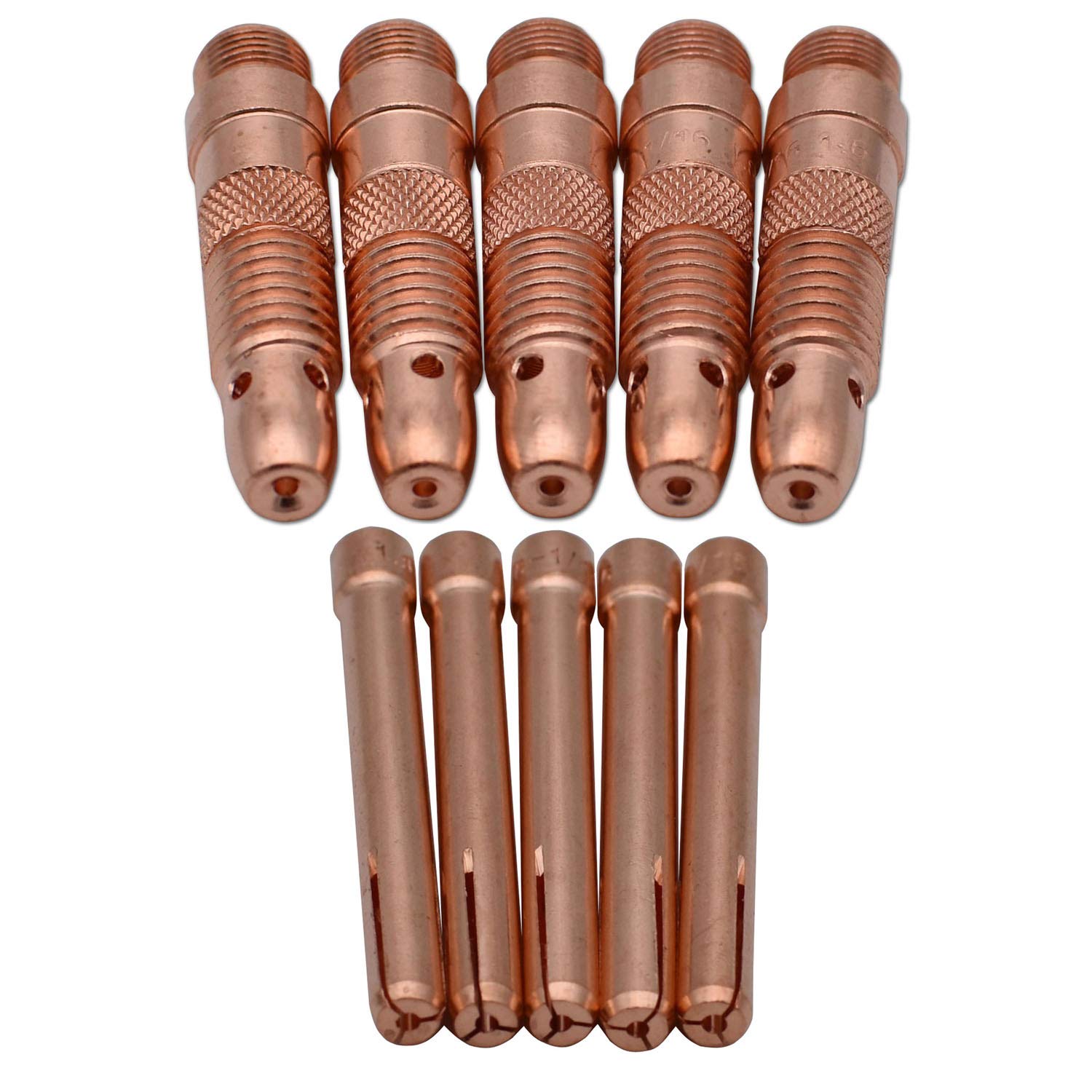 GZTIGWELD10Pcs Collet Body 10N31 (1/16") & Collet 10N23 (1/16") Consumables KIT for TIG Welding Torch 17, 18 and 26