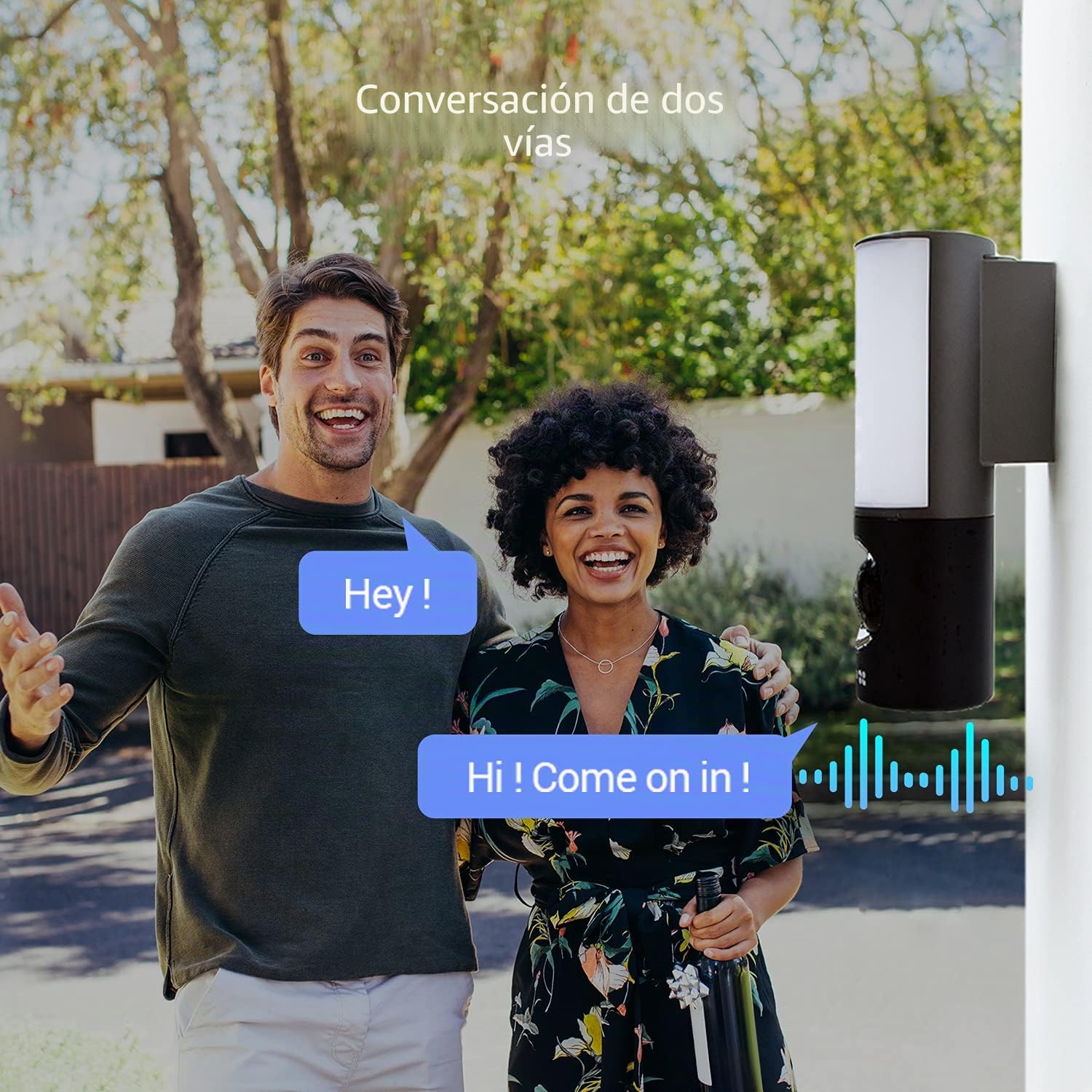 EZVIZ Cámara Vigilancia WiFi Exterior con Iluminación Integrada, 2K+ Cámara con Lámpara de Detección de Personas Almacenamiento eMMC de 32GB, LC3 Floodlight CAM
