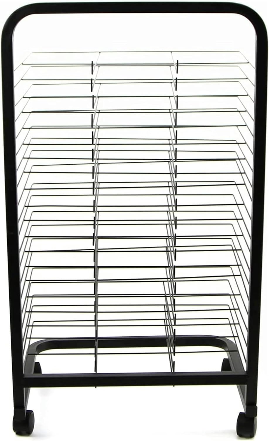 Art Drying Rack, Mobile Classrooms Drying Rack with Wire Shelves for Works of Art Studios and Home Use, Drying& Print Racks, Black Powder Coated Finish