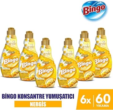 Bingo Soft Konsantre Çamaşır Yumuşatıcısı Nergis 1440 Ml X 6 Adet