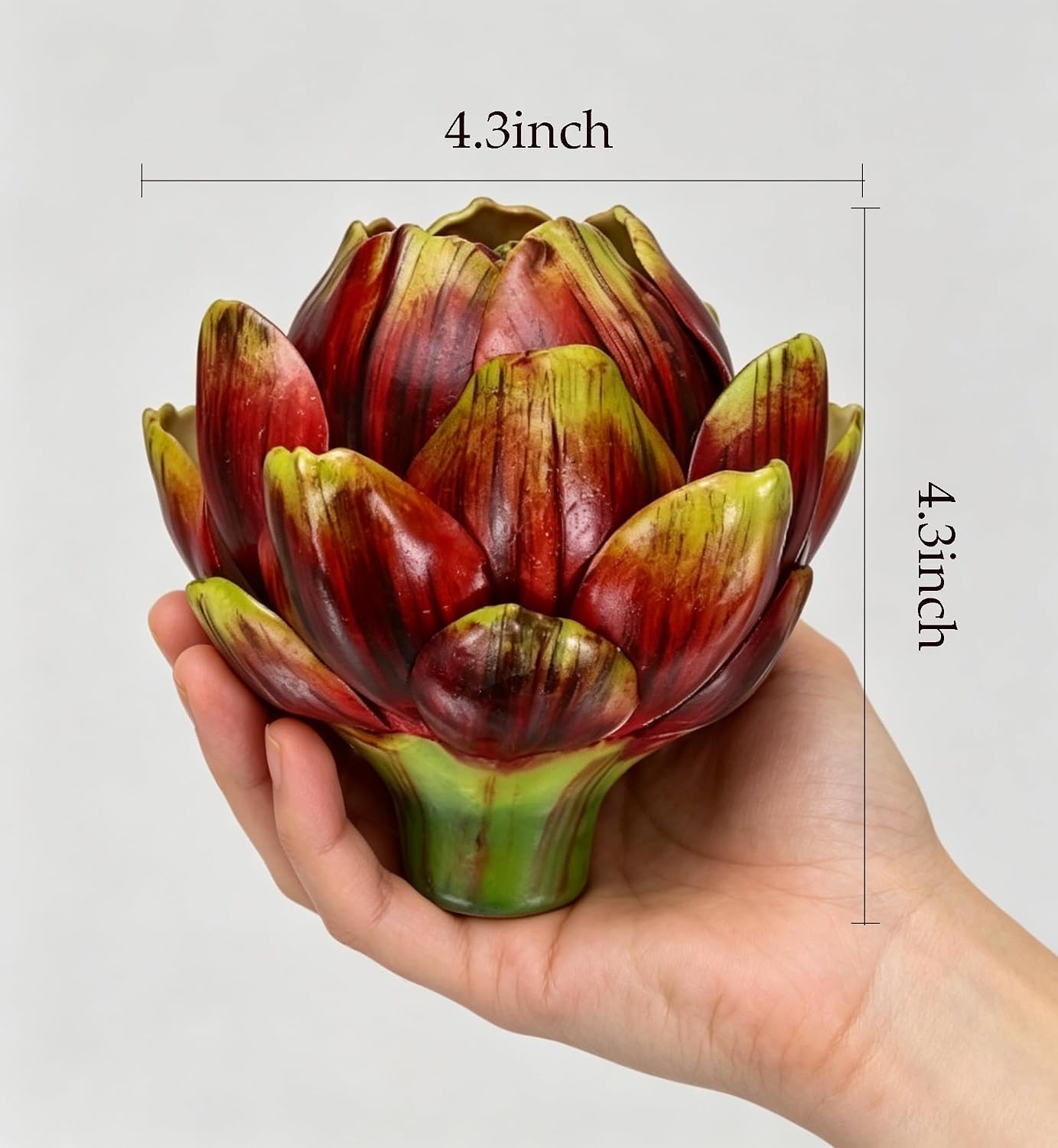 Faux Artichokes Artificial Vegetables Bowl Filler for Home Decor, Table Centerpiece, Kitchen Decor, Wine Red, Set of 6