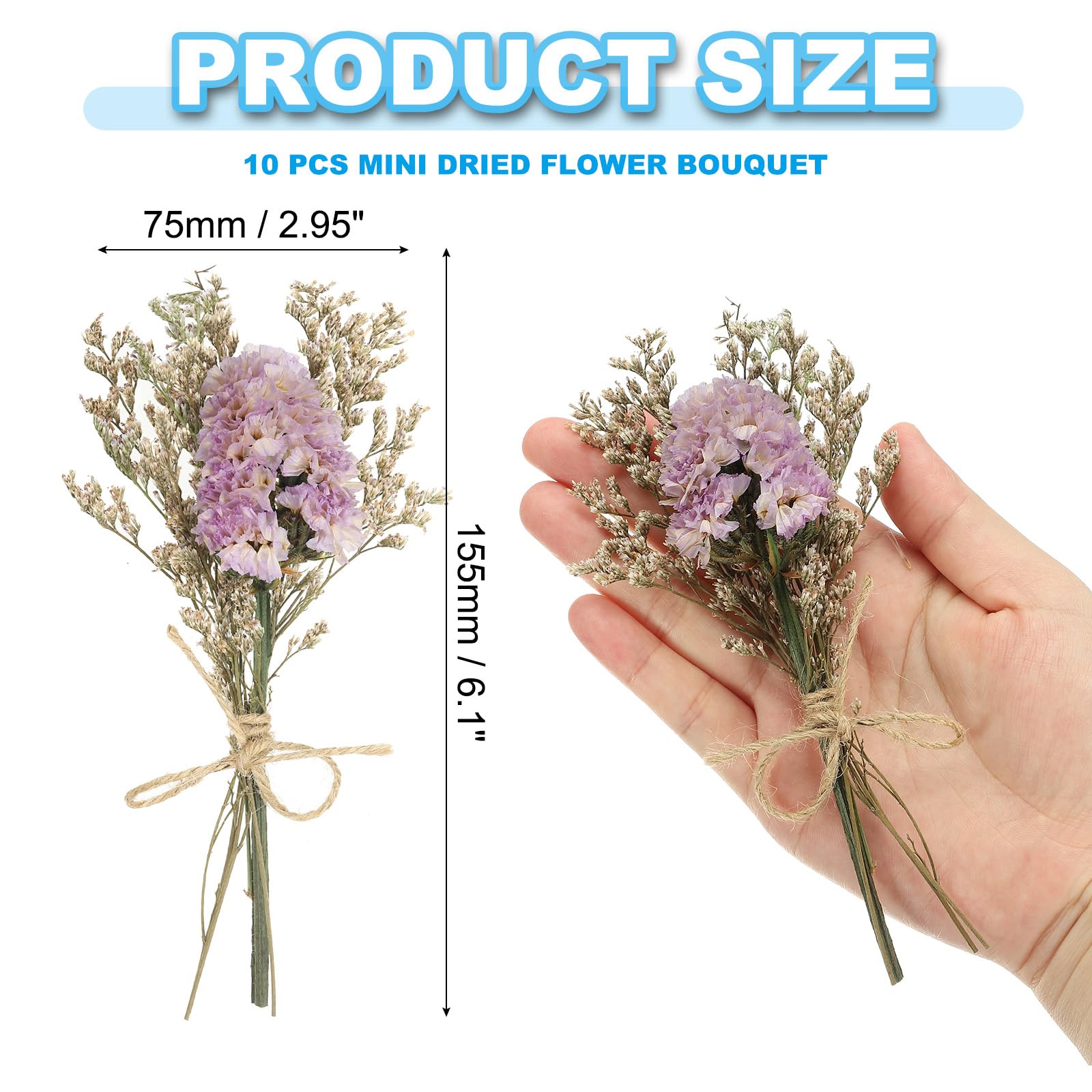 PATIKIL Mini Dried Flower Bouquet - Image 2