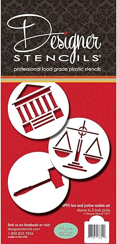 Plantilla de galletas de ley y justicia C995 de Designer Stencils