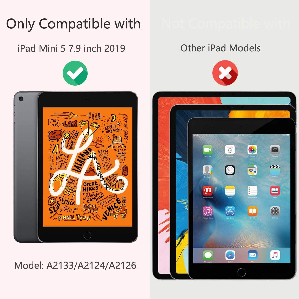 Supveco Designed for iPad Mini 5 Case 2019 / iPad Mini 5th Generation Case, iPad Mini Case 7.9 inch 2020 with Auto Sleep/Wake, iPad Case for Mini 5 2019 7.9 inch Case 5th Gen