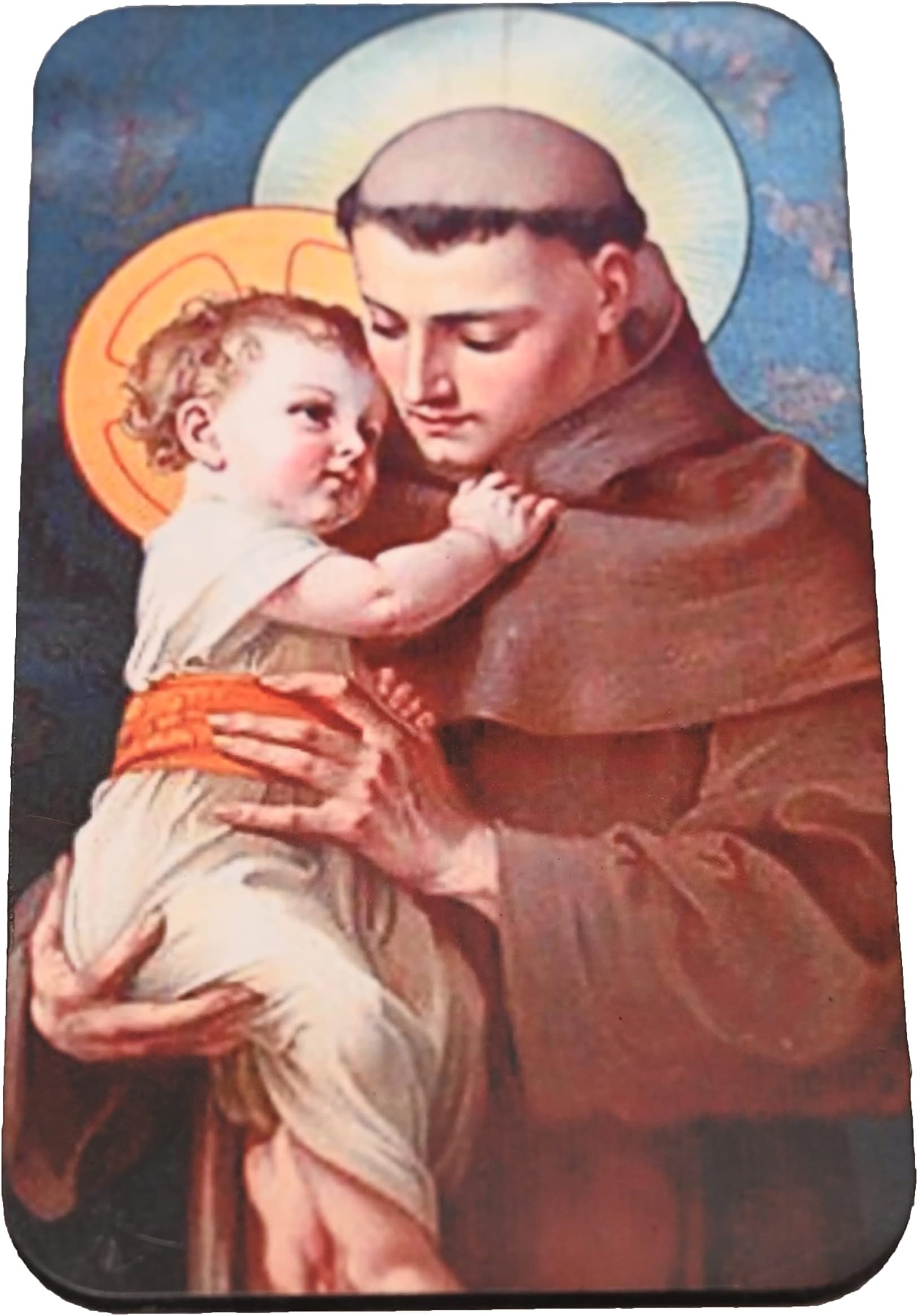 Saint Anthony Magnet for Refrigerator | Cupboard | Office | Gifting & Decoration (Muticolour, 6.5 x 10 x 0.2 cm)