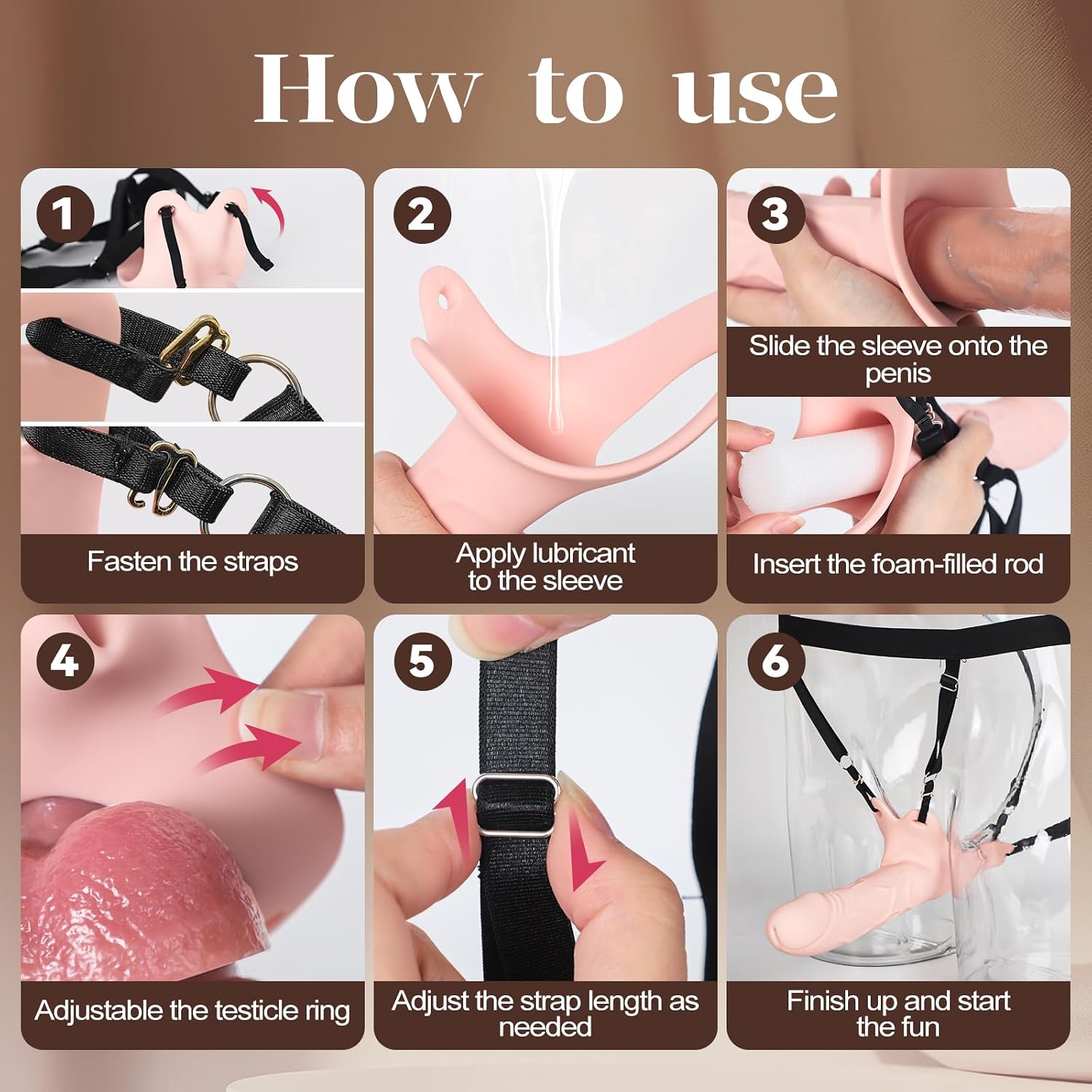 Vibrating Penis Sleeve for Men - Strap on Penis Extender Adult Toys with 10 Vibration Modes, Cock Sleeve APP Remote Control Vibrator, Strap-on Hollow Dildo Male Vibrators Lesbian Couples Sex Toys