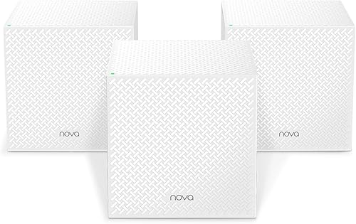Tenda Nova Mesh WiFi System MW12 - Cubre hasta 6000 pies cuadrados - Sistema de malla WiFi AC2100 de tres bandas para todo el hogar - Enrutador de