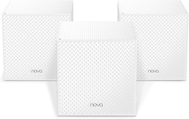 Tenda Nova MW12 Mesh WiFi System - Whole Home WiFi Mesh System - Tri-Band AC2100 - 6000sq² WiFi Coverage - 3 Gigabit Ports - Easy Setup - Replaces WiFi Router and Extender Booster - 3-Pack