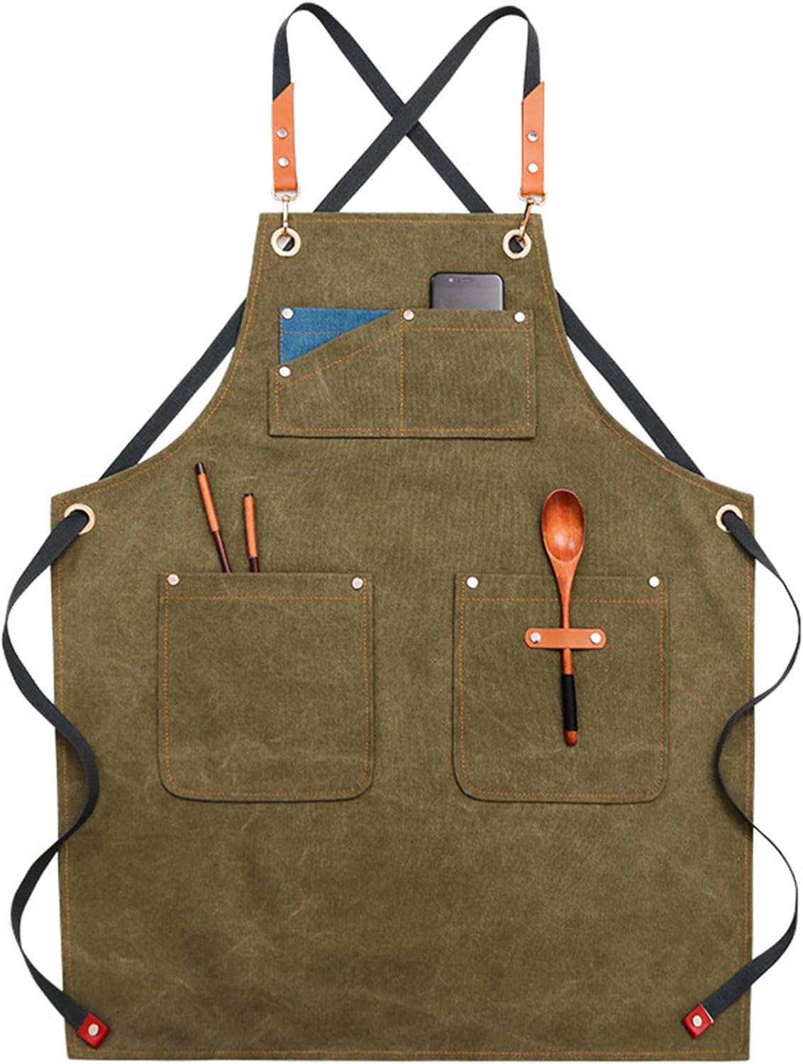 work apron,Tool apron, Children Apron Fashion Canvas Korean-style Coffee Manicure Barber Shop Work Clothes