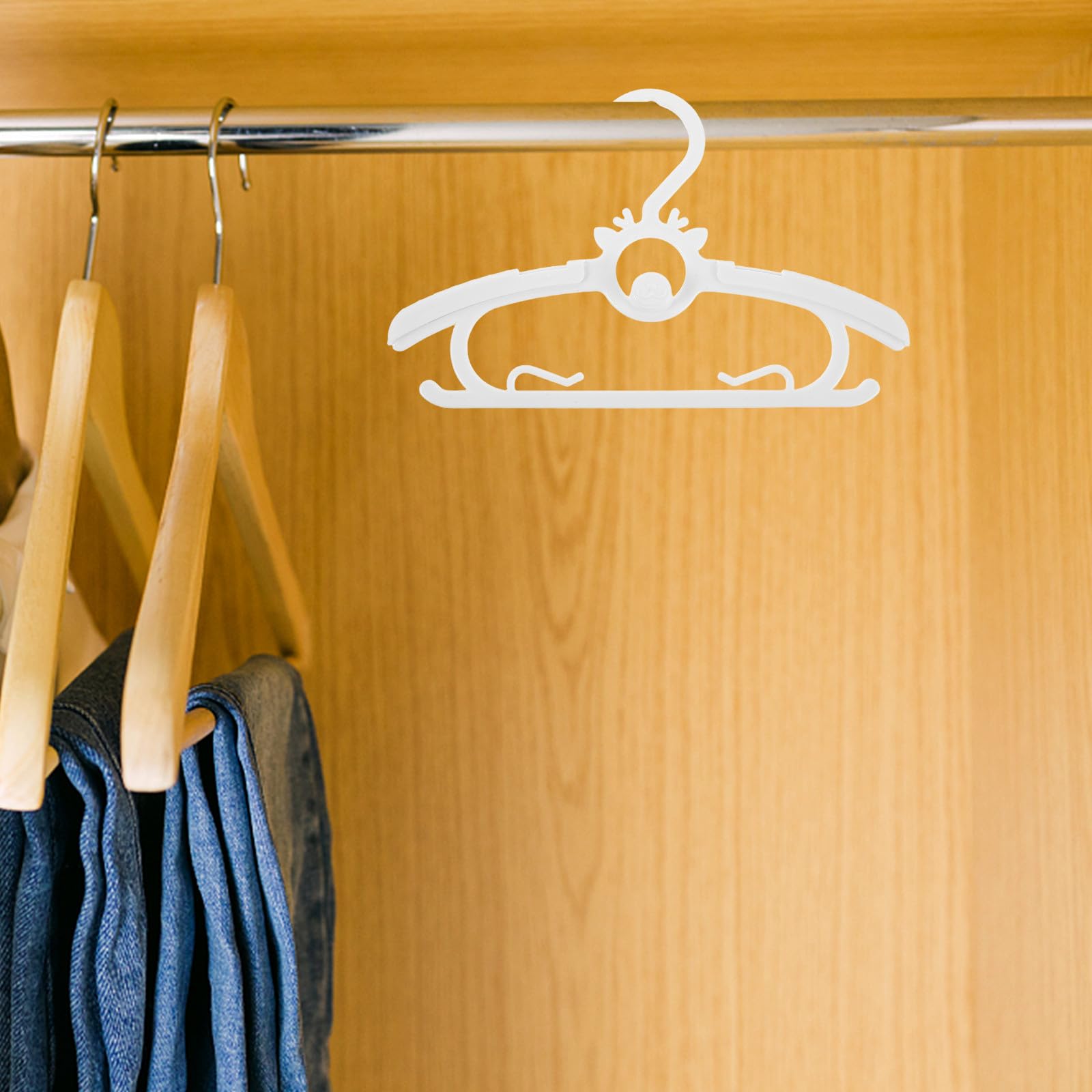 Cabilock 30 Stück Baby-Kleiderbügel für den Kinderzimmerschrank, platzsparend, rutschfest, ausziehbar, für Kinder, Kleiderbügel für Kleinkinder, Schrank-Organizer, Kleiderständer für Kinder