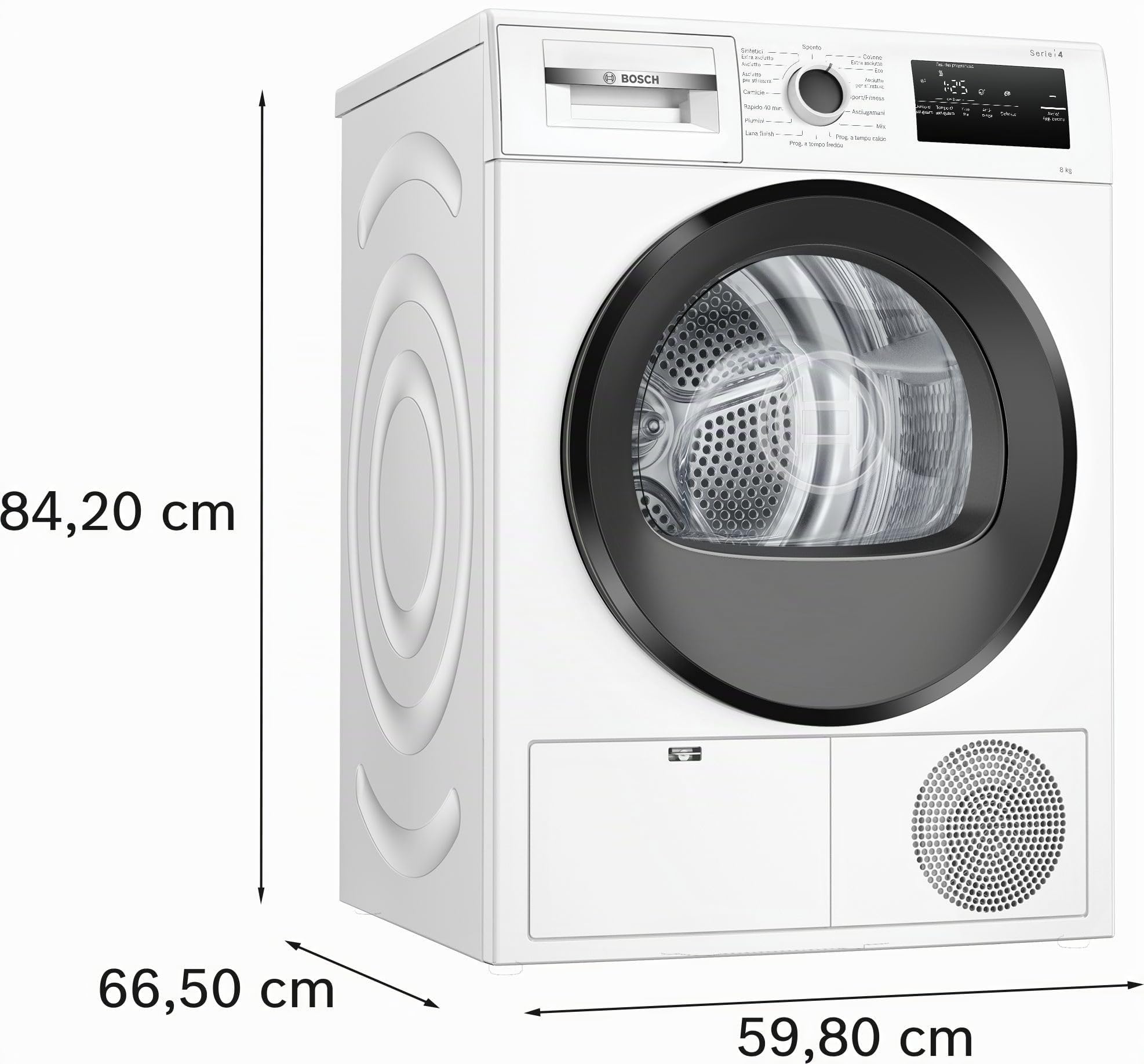 Bosch WTH85298II Sèche-linge avec pompe à chaleur, capacité 8 kg, EasyClean : filtre à peluches, AutoDry : système de séchage automatique, programme rapide