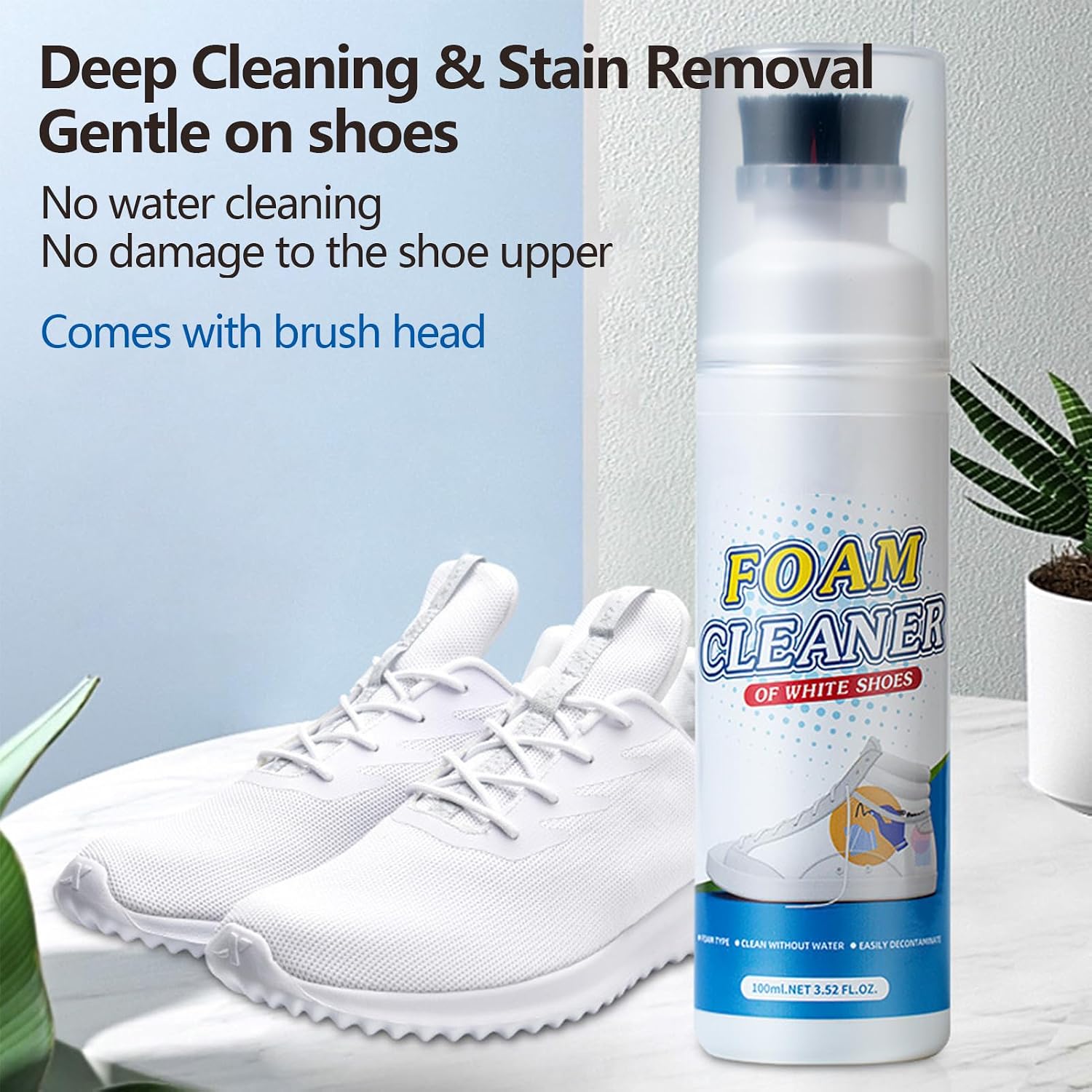 White Shoe Cleaner - Shoes Cleaner With Brush Head Tennis Shoe | Efficient Comprehensive Cleaning Kit For Leather, Sneakers