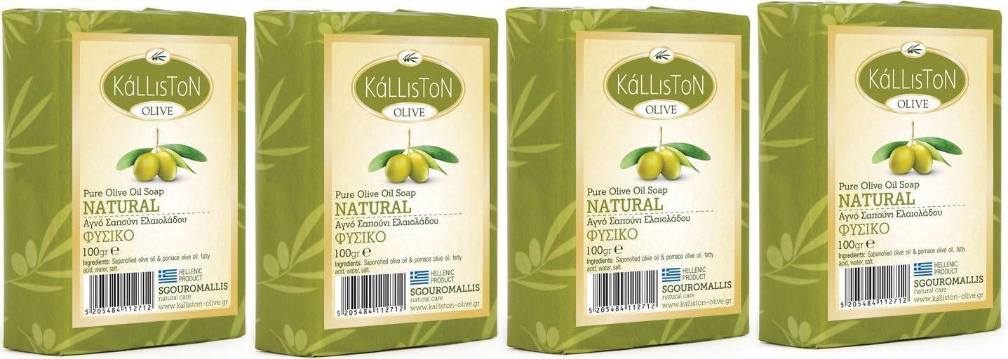 4x Olivenölseifen Granatapfel Von Kalliston – Natürliche Pflege Aus Griechenland