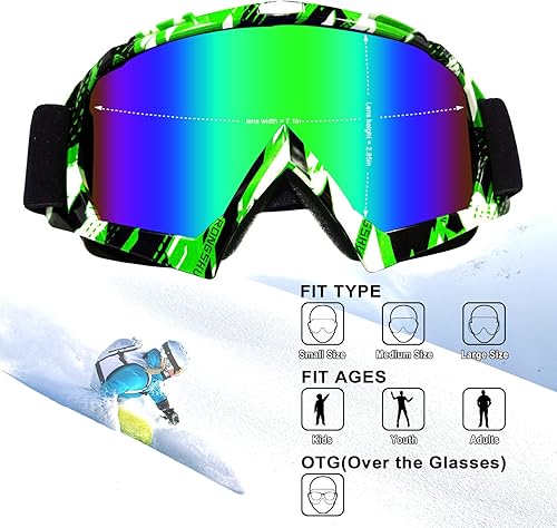 Miniatura 5 de Gafas de motocross, motocross, gafas de motocross, gafas MX Off Road para hombres, mujeres, adultos, jóvenes, carreras de equitación