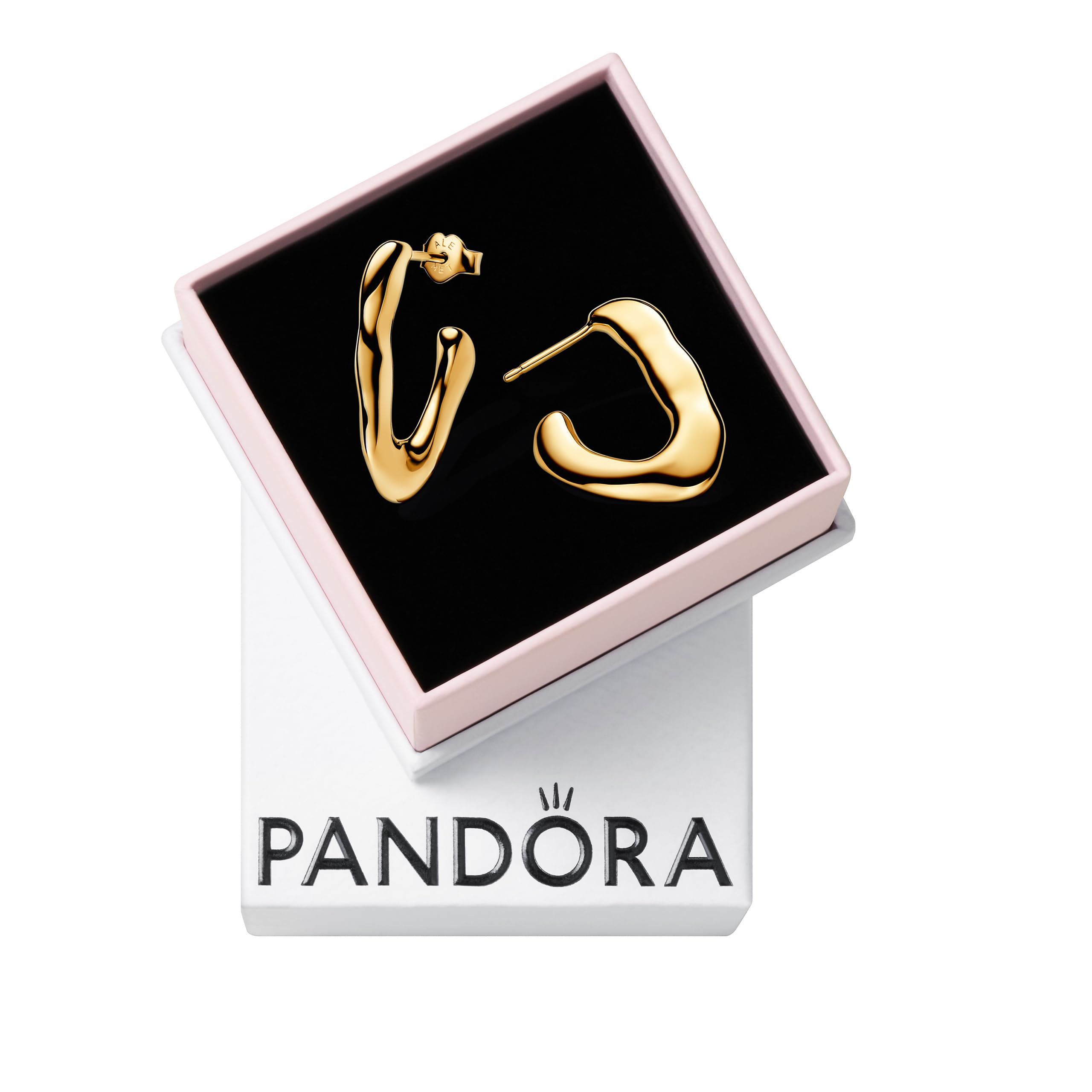 PANDORA Essence Orecchini a cerchio placcati in oro 14k