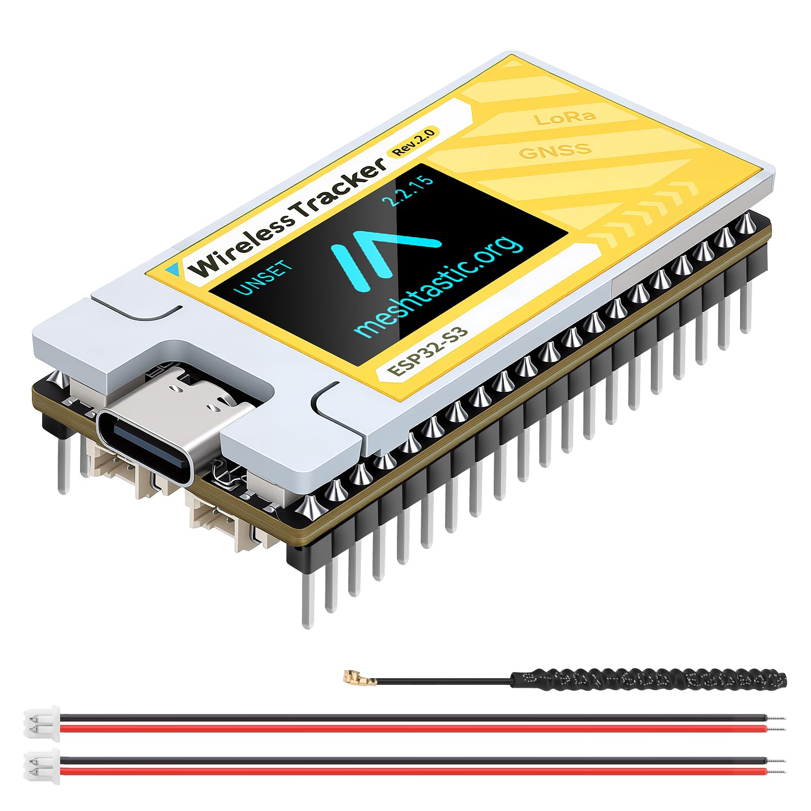 Tracker wireless V2 per GPS Meshtastic | UC6580 Modulo GPS Dual Band GNSS Determinazione Precisa Posizione ESP32-S3 WLAN BLE, 28dBm High Power-SX1262-LoRa