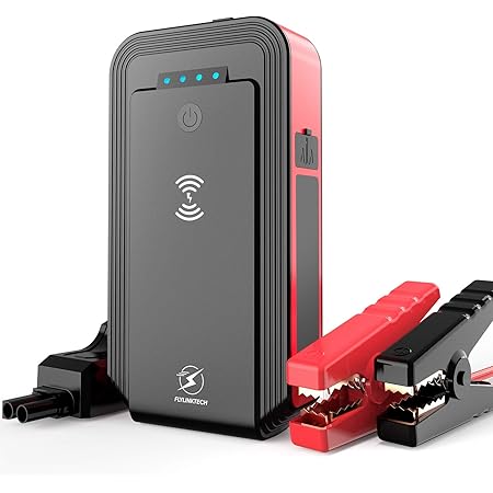 Amazon Flylinktech ジャンプスターター 12v車用エンジンスターター バッテリー上がり対応 mah 1500aピーク電流 全てのガソリン車 6 0l以下のディーゼル車に対応 大容量モバイルバッテリー スマホ カメラ タブレット Switchなどへ急速充電 無線充電 Led緊急ライト