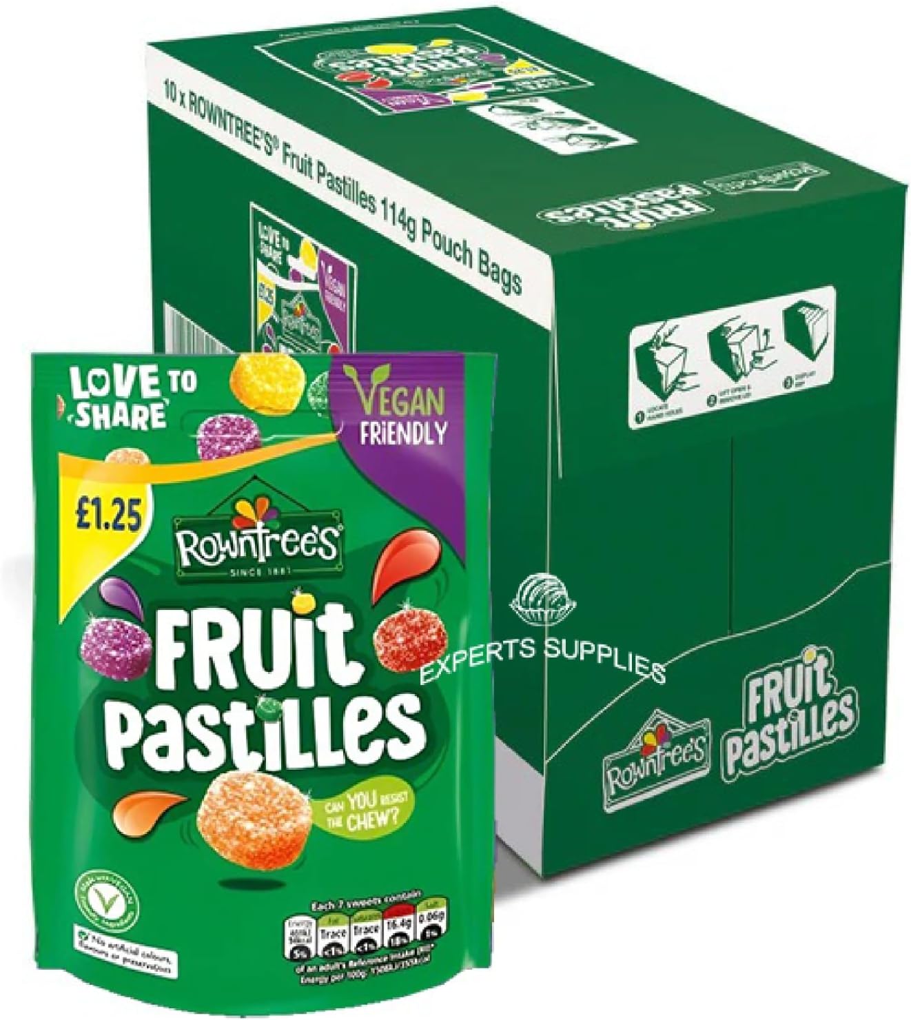 Multipack Bulk Candy Rowntree's Fruit Pastilles Vegan Friendly Sweets ...