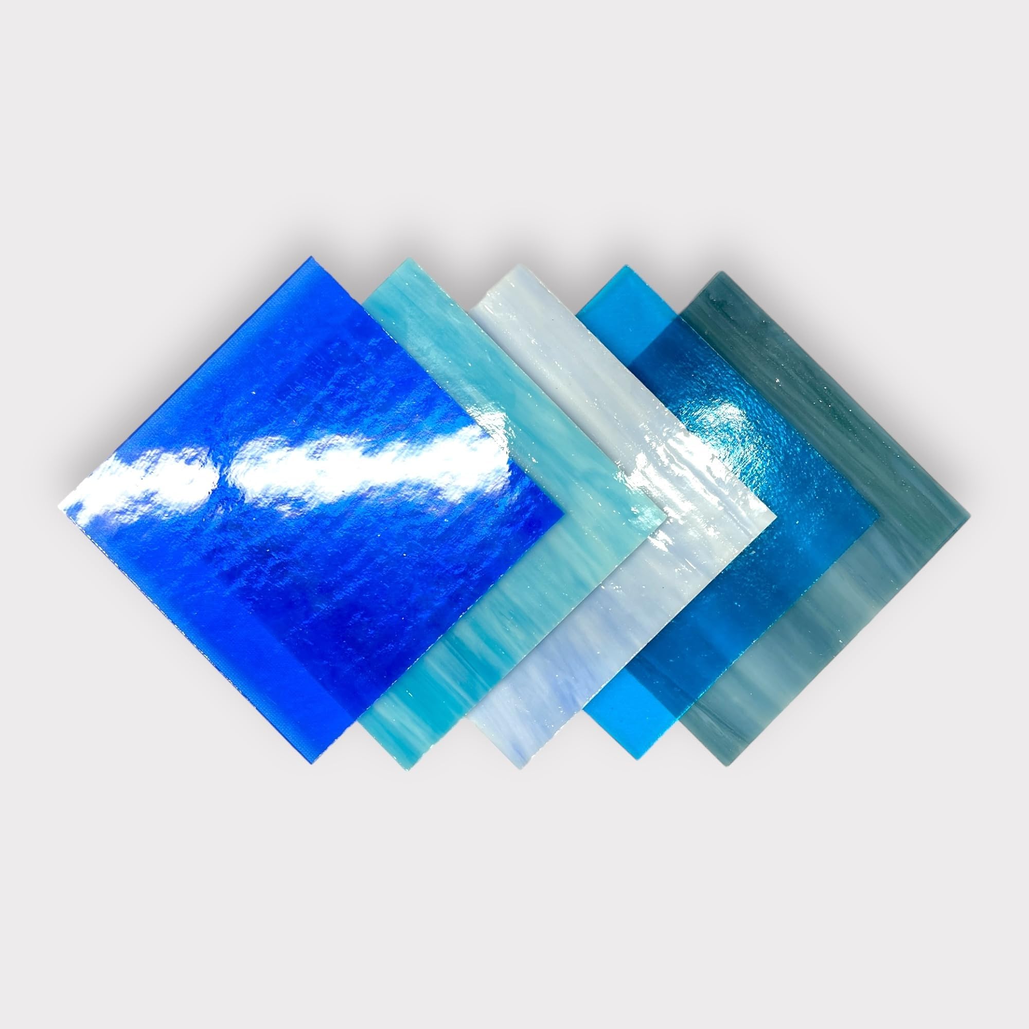 BiNARi Glass Studio 5 Sheets - COE 96 Blue Fusible Pack