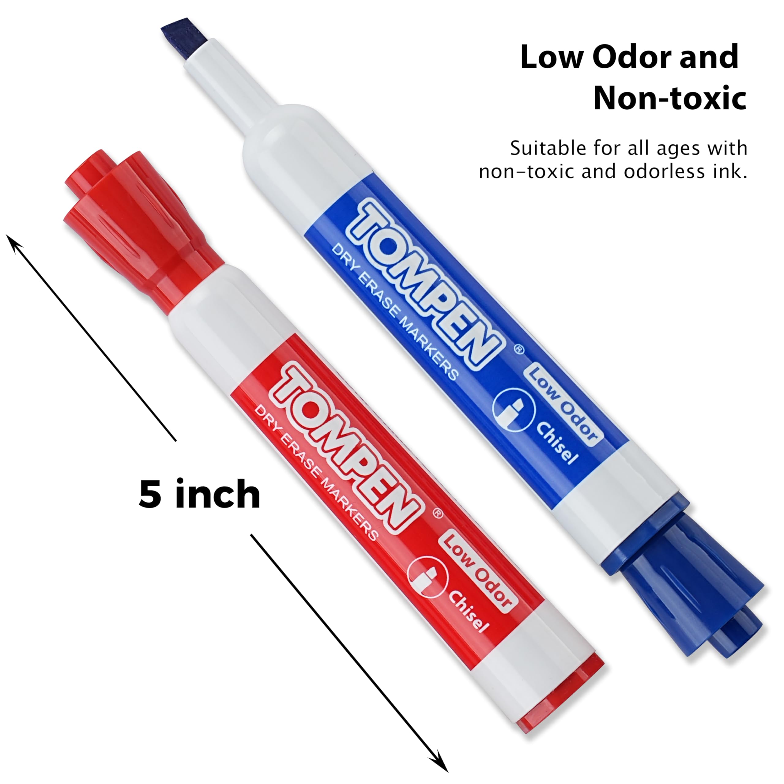 Whiteboard-Marker, trocken abwischbar, 120 Stück, 6 verschiedene Farben, Keilspitze, Whiteboard-Marker für Erwachsene, Lehrer, Geschenke, ungiftig, geruchsarm, Großpackung für Klassenzimmer