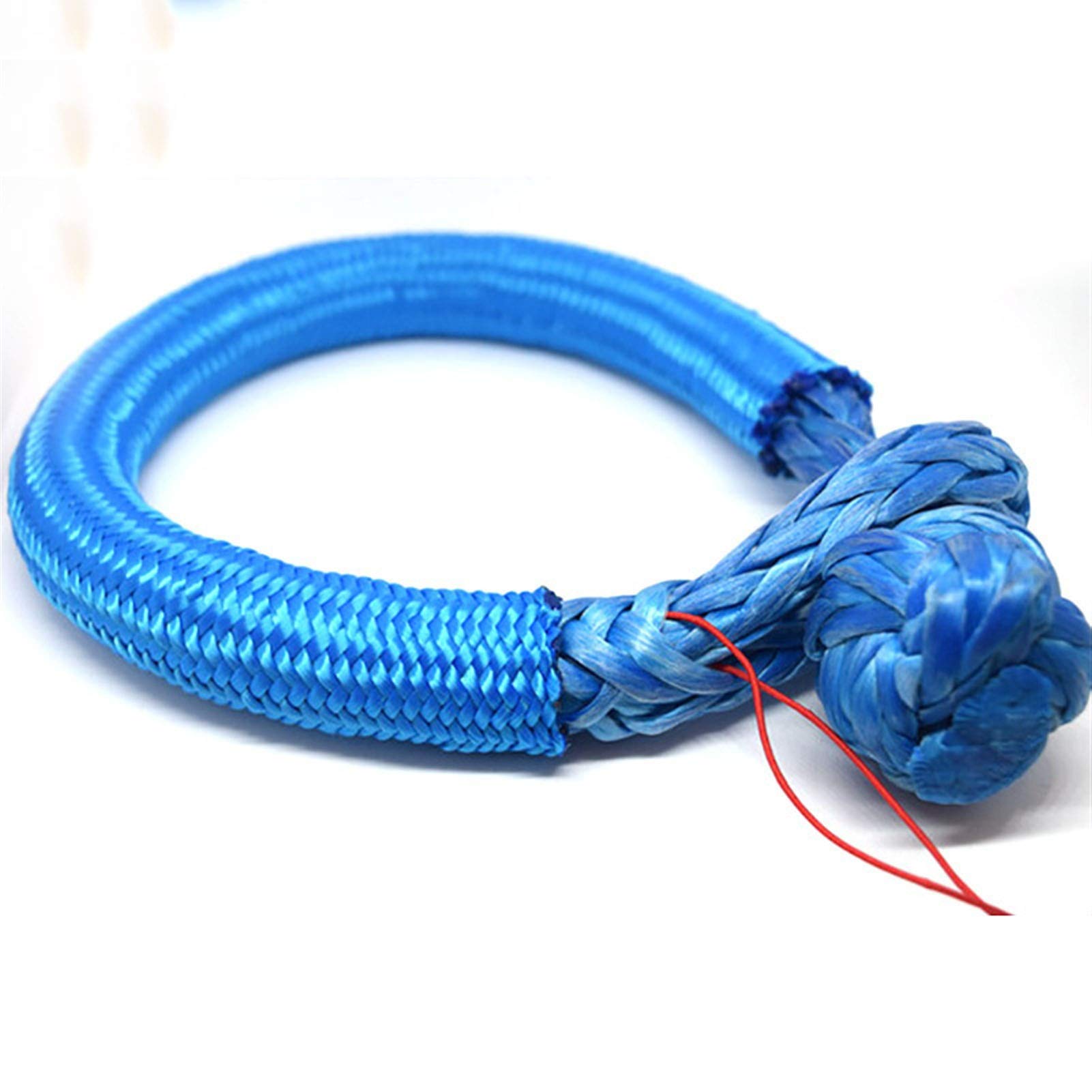 Winch Rope, 12mm*150mm Big Soft Shackles,UHMWPE Winch Shackle for Offroad,Truck,Synthetic(Rosso)