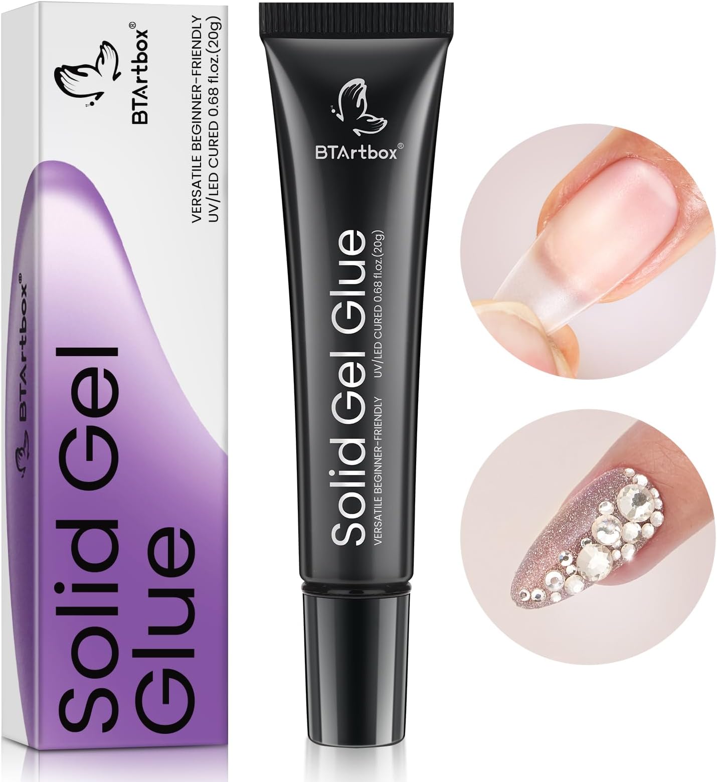 Solid Nail Gel - 15g Gel Nail for Acrylic Nails, Upgrade 3 in 1 Nail Gel for Fake Nails, Super Strong Gel Cured Needed, Easy to Use and 28 Days+ Long Last