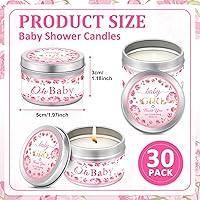 Vista 2 de Paquete de 30 Velas de Recuerdos para Baby Shower con Aroma a Lavanda, Recuerdos de Baby Shower para Invitados Premios, Regalos y Decoraciones