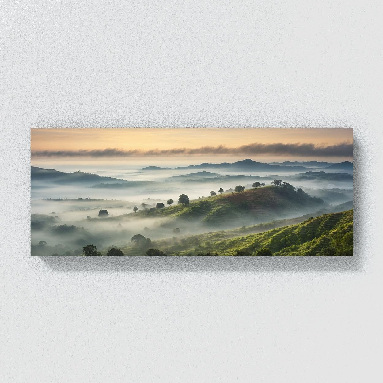 Sense Canvas Muskatnuss Ethereal Hills 76 Leinwandkunst, Heimdekoration, Wandkunstdruck, Poster, Gemälde, klein, 50,8 x 20,3 cm