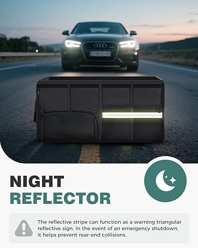 Miniatura 8 de FLORICH Organizador de maletero con almacenamiento de zapatos transpirable para SUV, organizadores de automóvil impermeables plegables, organizador