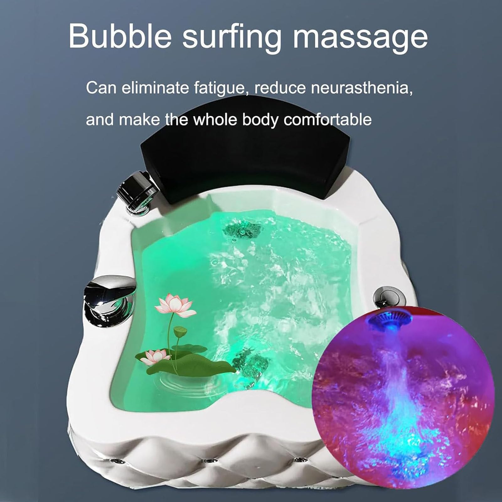 Pediluvio Massaggio Spa Ciotola Portatile Pedicure Ammollo I Piedi Massaggiatore Vasca Bagno Poltrona con Pediluvio Ciotola Vasca Massaggiatore Spa Professionale Pedicure Foot
