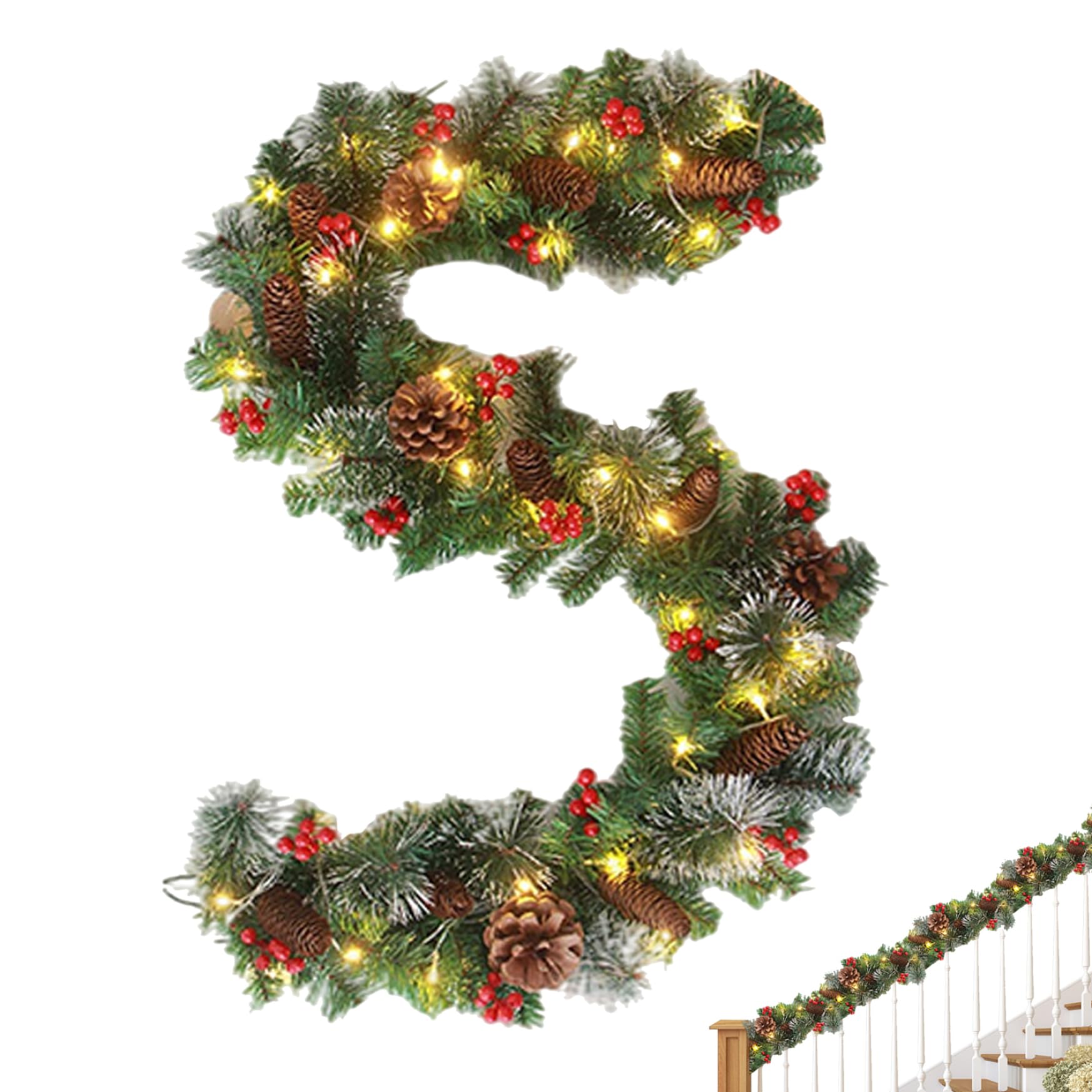 Guirlande de Noël avec 50 LED pour décorer facilement un grand salon sans effort