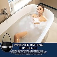 Vista 6 de Filtro de baño para bañera, filtro de agua Kinder para bañera, suavizante de agua dura para eliminar el plomo, el cloro y el flúor, mejorar la Negro