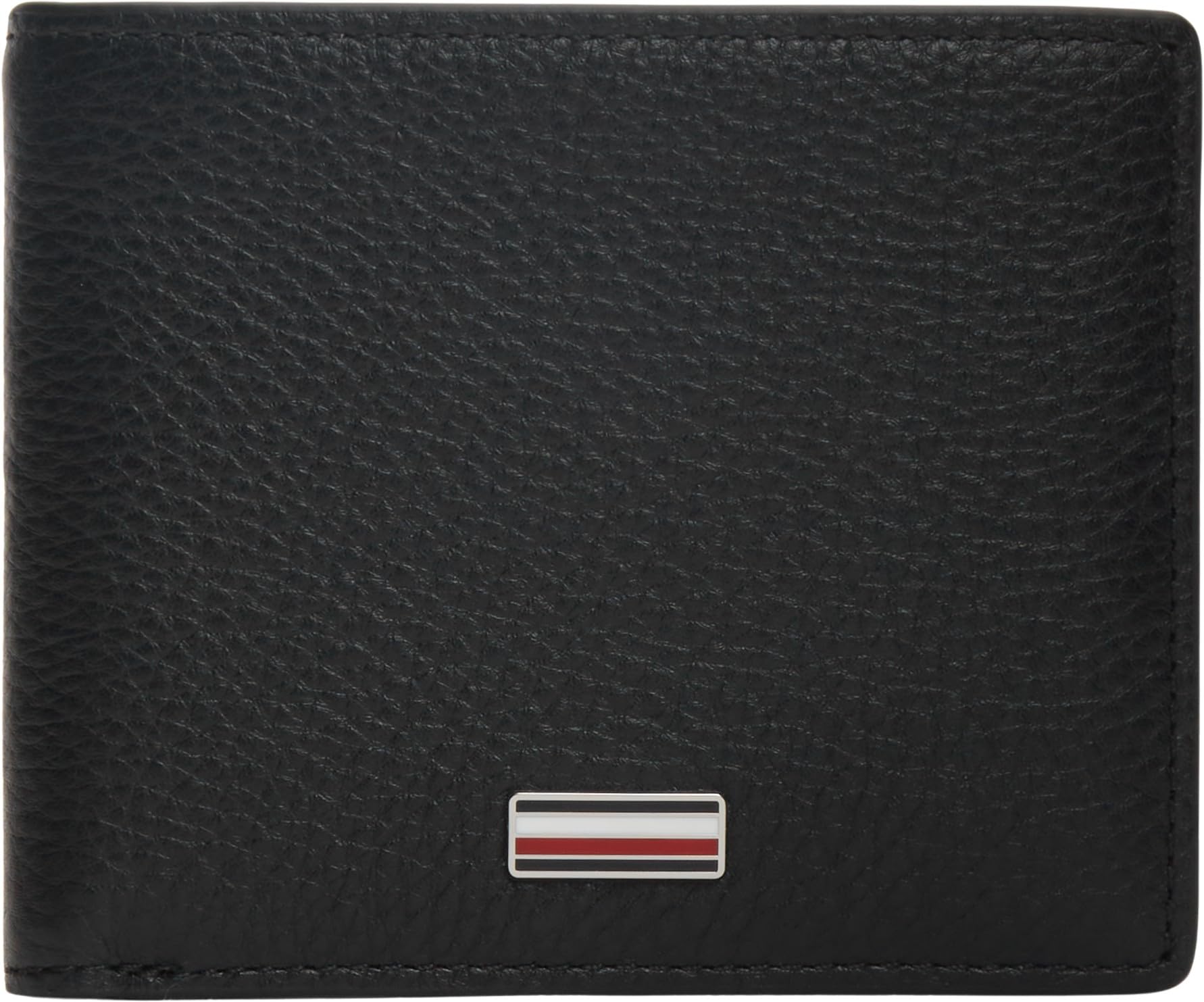 Tommy Hilfiger Men Th Central Mini Cc Wallet AM0AM14495 Bifold Wallet, Black, One Size