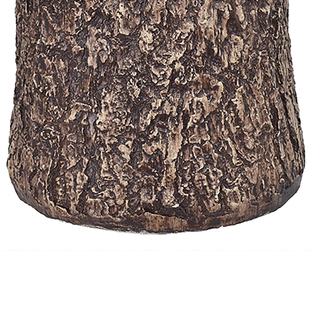 BAKAJI Base Supporto Albero di Natale in Resina, Tronco Realistico Natalizio, Riproduzione Fedele alla Realtà Solida Resistente, Attacco Universale 40mm Ganci per Adattamento Altezza (41 cm Scuro)
