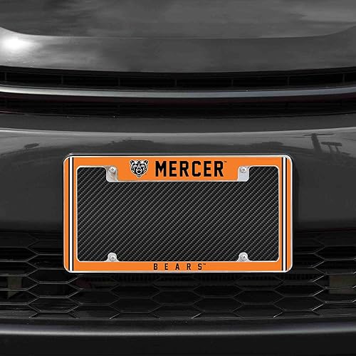 Miniatura 184 de Rico Industries NCAA Marco de matrícula estándar cromado de 12 x 6 pulgadas para automóvil, camión, SUV (escuelas L-M)