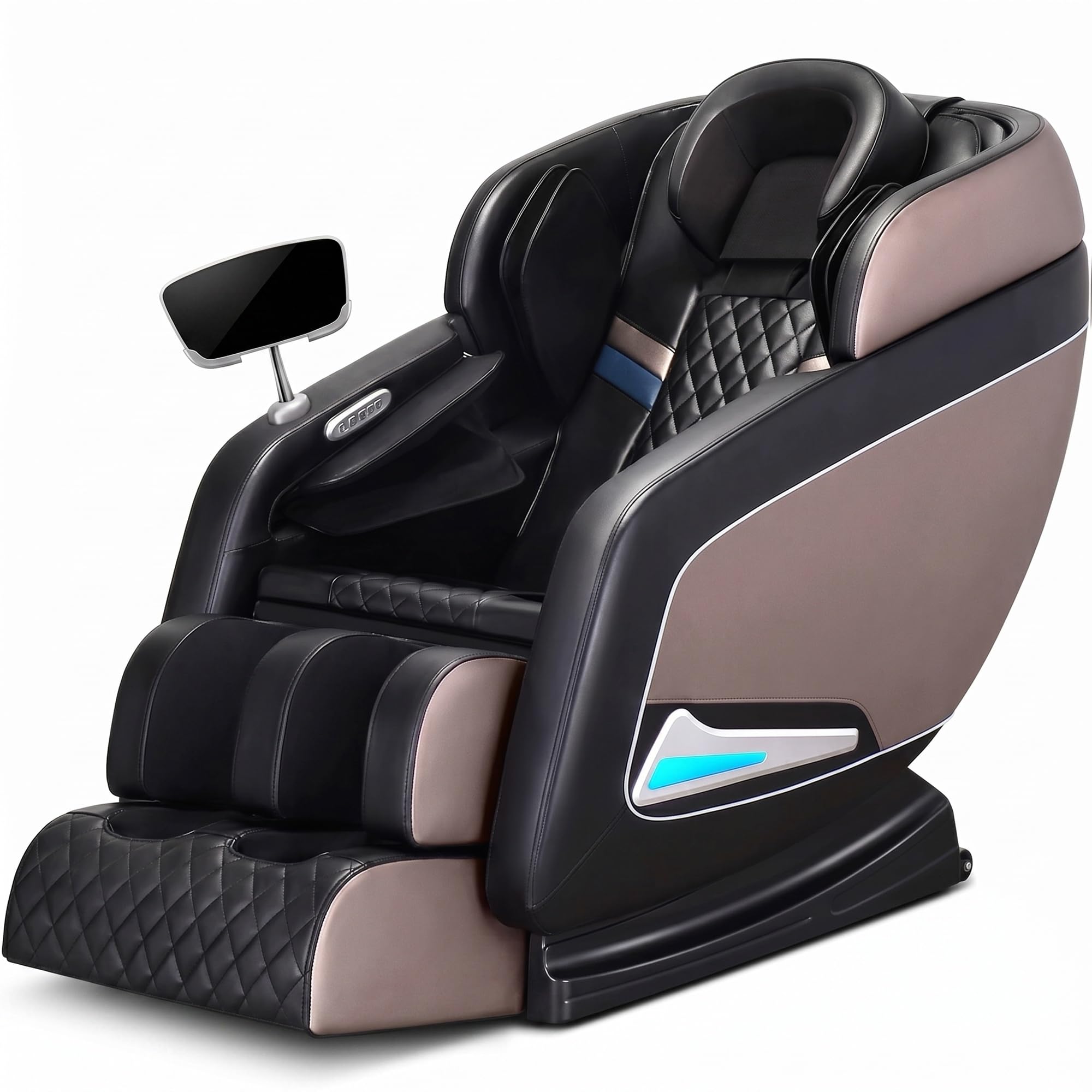 Sillón de Masaje Gravedad Cero Eléctrico, 20 Modos de Masaje, Calor en Espalda y Pantorrillas, Motor Silencioso, Diseño Integrado sin Montaje