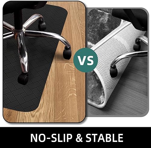 Miniatura 5 de Tapete para silla de oficina para suelo duro, tapete para silla de computadora de 48 x 36 pulgadas, protector de suelo de escritorio multiusos para