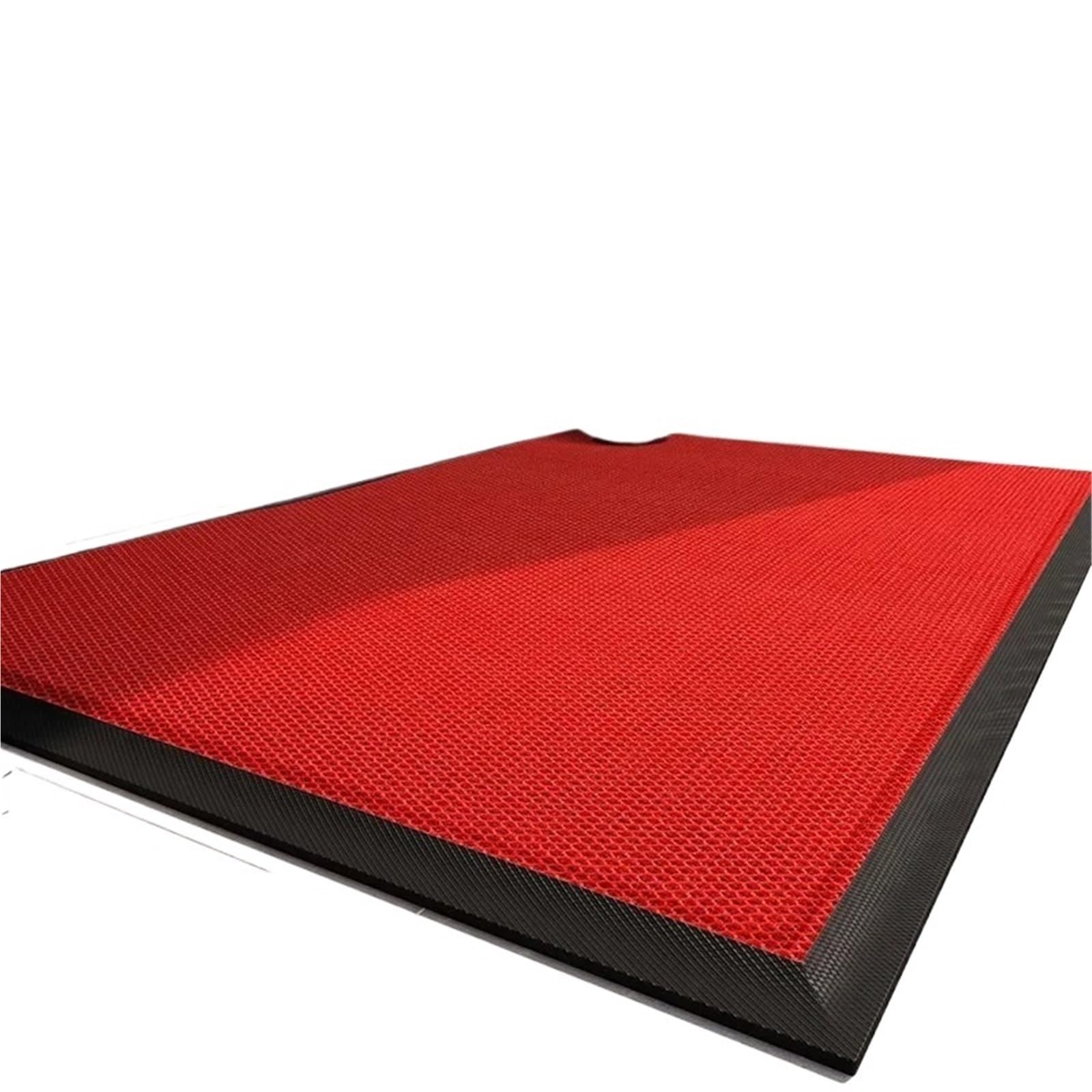 Tapis d'âtre déco maison intérieur et extérieur résistant rouge brique 60x90 cm
