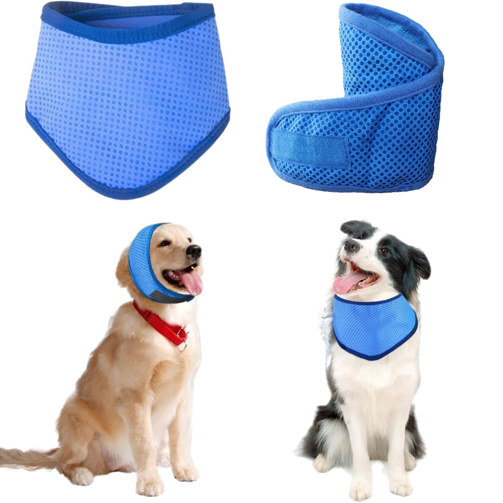 Dog Cooling Bandana, Adjustable Breathable Pet Cooling Collar