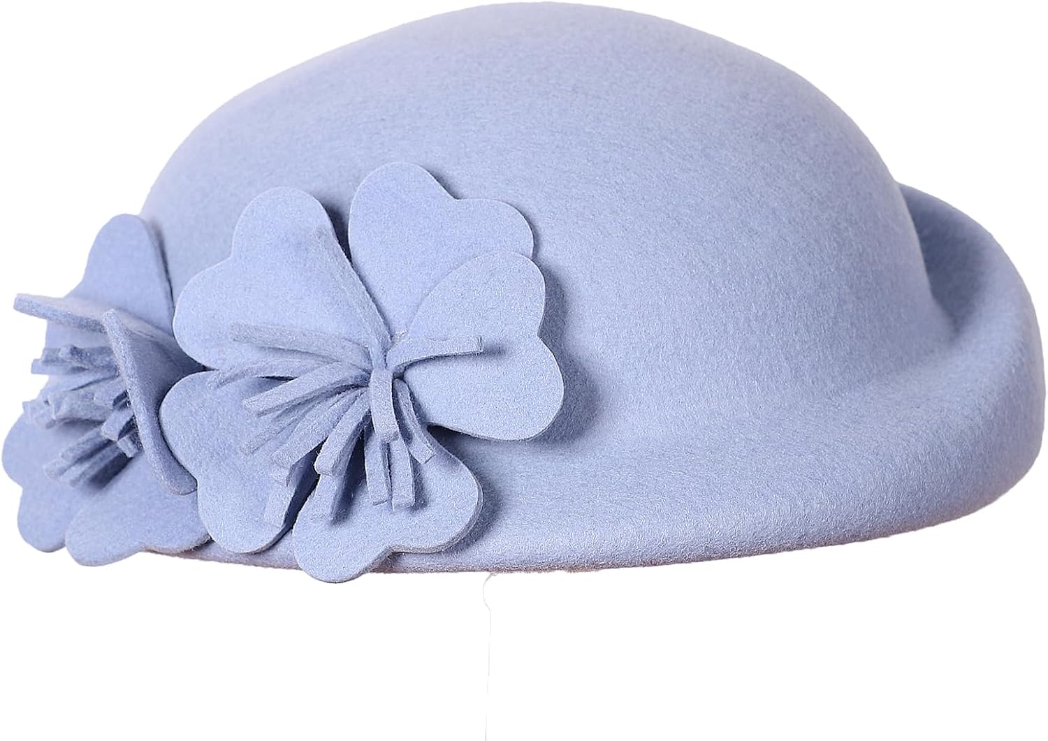 Pillbox Hat Wool Felt Beret Fascinator Hats Flower Cocktail Wedding Tea Party Hat