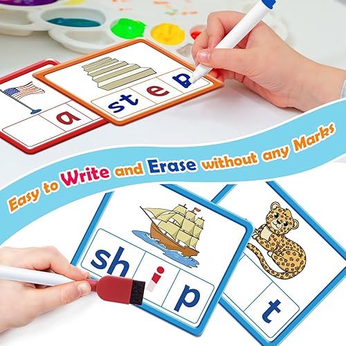 Miniatura 4 de CVCC y CCVC Juegos de palabras, palabras a la vista, tarjetas flash de ortografía, lectura, aprendizaje de fonética, juegos para niños, juguete de